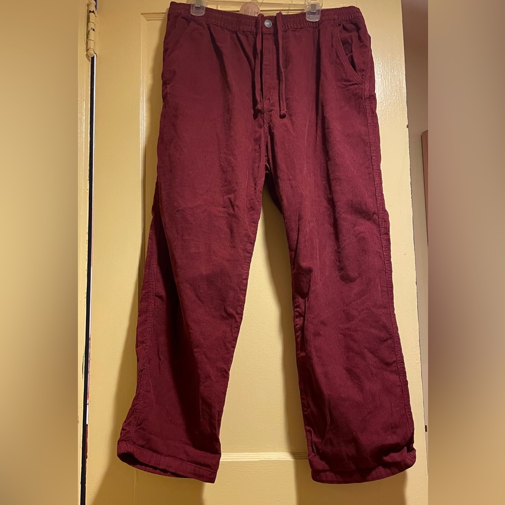 Cotton On Men's Corduroy Pants - Burgundy